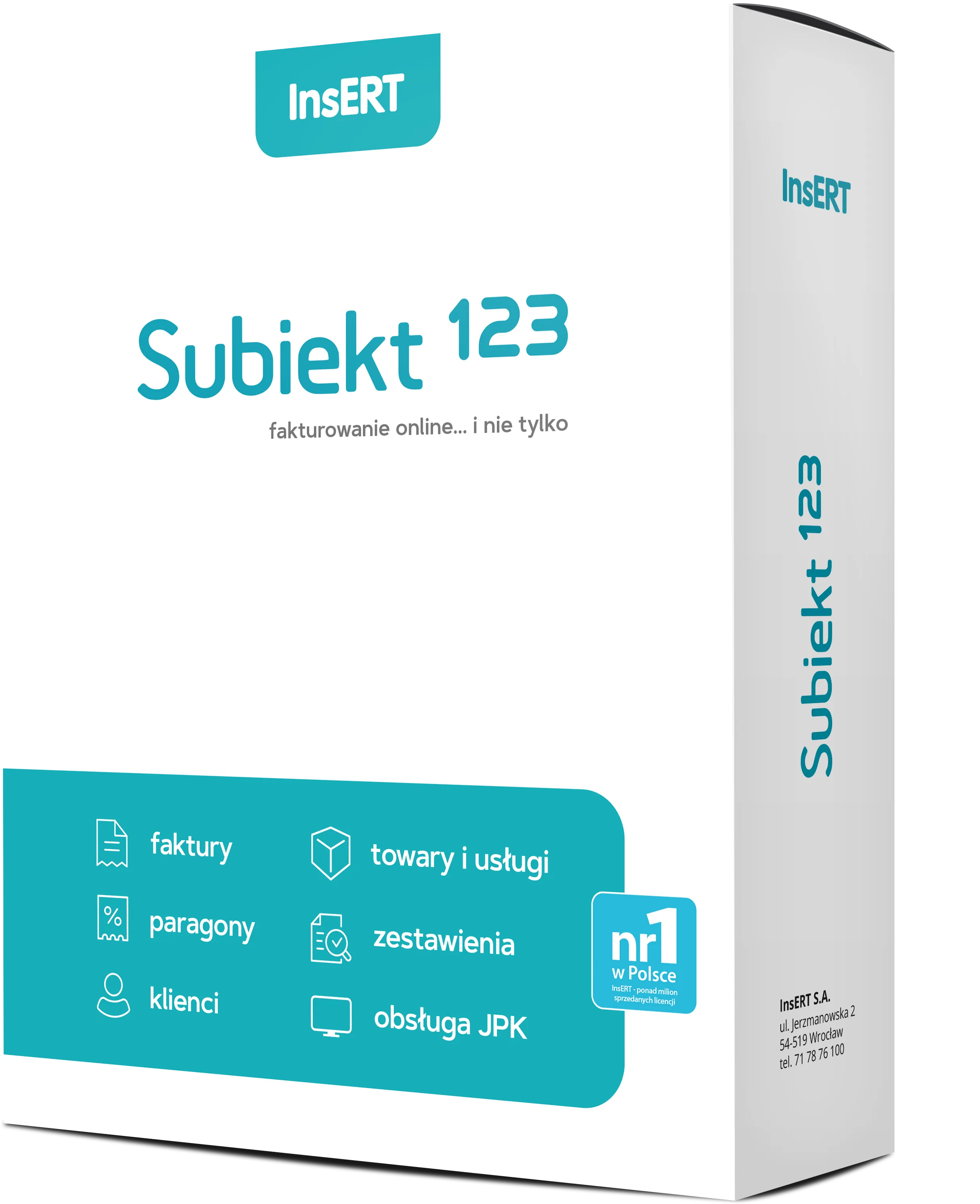 Pudełko programu Subiekt 123.