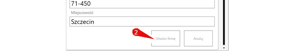 Wskazanie danych firmy wymaganych przed połączeniem z SaldeoSMART.