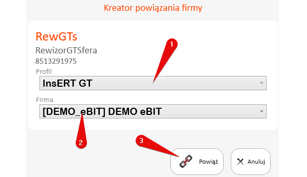Potwierdzenie połączenia bazy danych z firmą w SaldeoSMART.